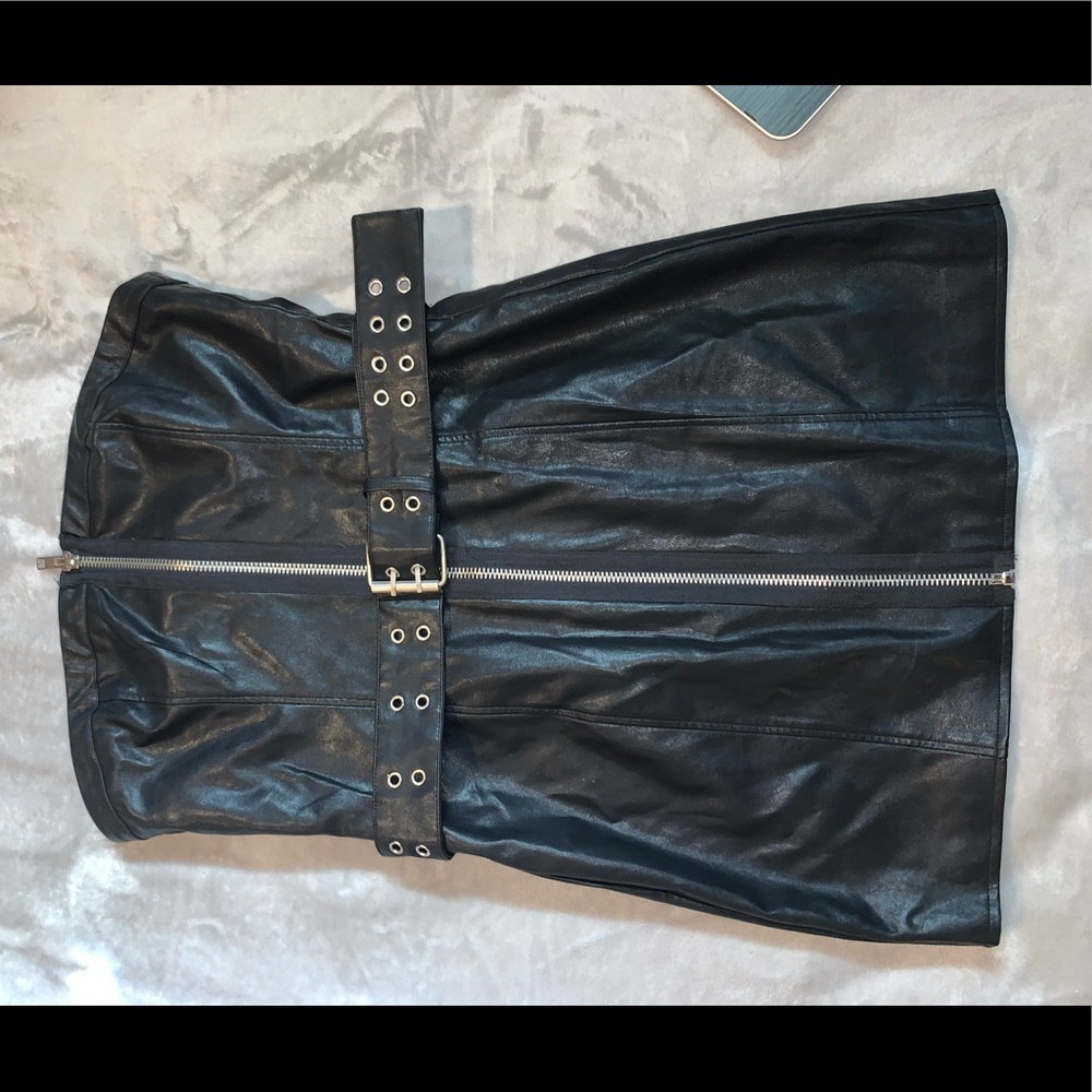 Faux Lether Dress